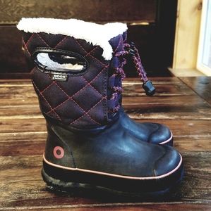Bogs sz 10 black/pink